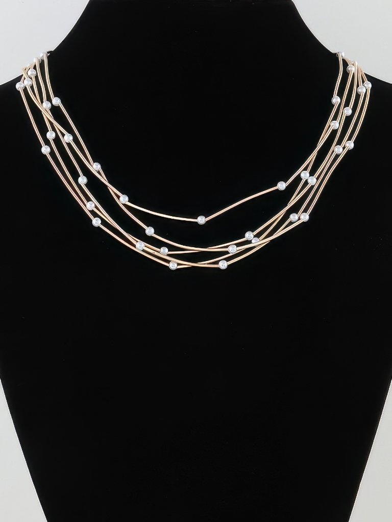 Multi Pillar Beaded Necklace